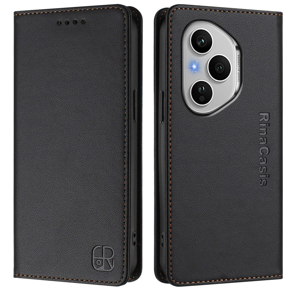 For Honor 400 Pro 5G (Global) Leather Case RINACASIS RC01 Phone Cover with RFID Blocking Wallet Stand