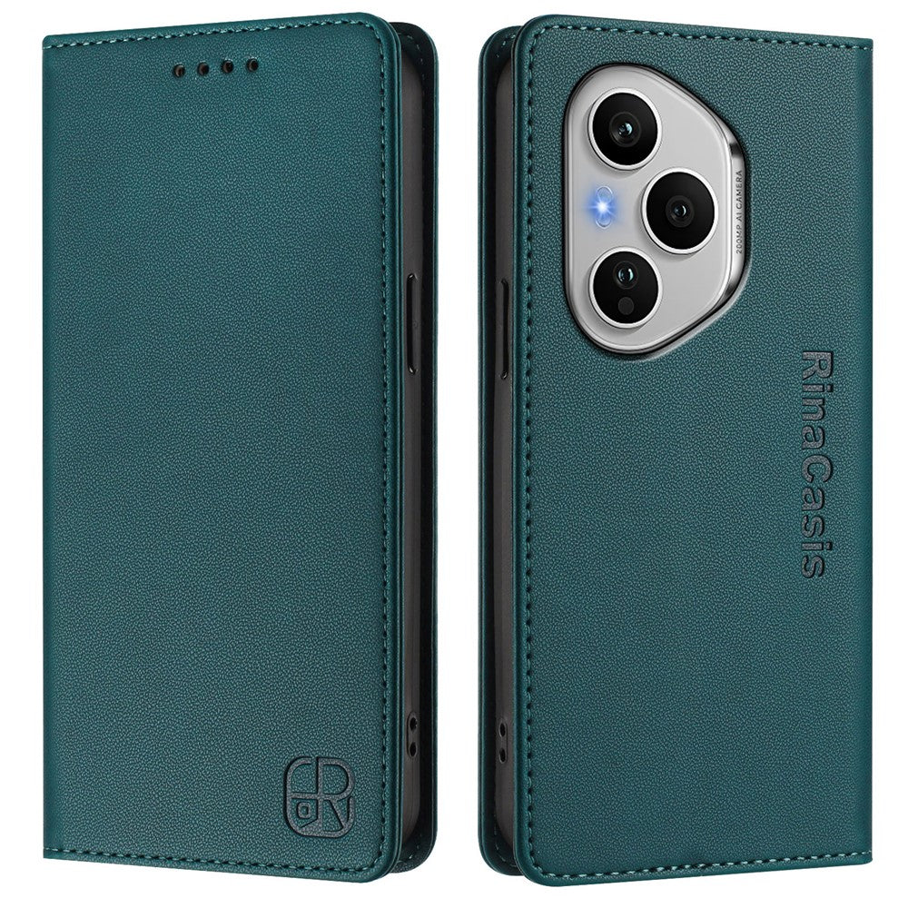 For Honor 400 Pro 5G (Global) Leather Case RINACASIS RC01 Phone Cover with RFID Blocking Wallet Stand