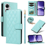 For Xiaomi Poco F7 5G / Xiaomi Redmi Turbo 4 Pro 5G Wallet Case Rhombus Leather Phone Cover with Strap