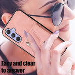Samsung Galaxy A15 4G / 5G-etui i PU-læder + TPU, RFID-blokerende kortholder, mobilcover med 2 remme