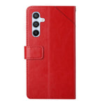 Til Samsung Galaxy A17 5G / A17 4G / A26 5G etui med håndledsrem Y-formede linjer præget læder telefoncover