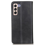 For Samsung Galaxy S23+ Anti-fall Split Leather Phone Case Magnetic Auto-absorbed Flip Cowhide Texture Phone Wallet Cover with Stand
