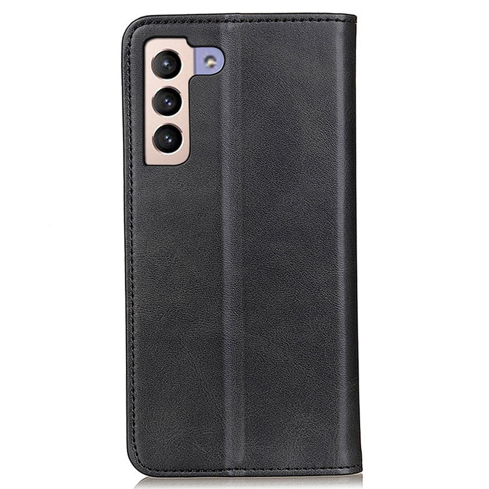 For Samsung Galaxy S23+ Anti-fall Split Leather Phone Case Magnetic Auto-absorbed Flip Cowhide Texture Phone Wallet Cover with Stand