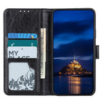 Samsung Galaxy S23+ Crazy Horse-struktureret PU-læderpung med magnetisk lukning og stativ