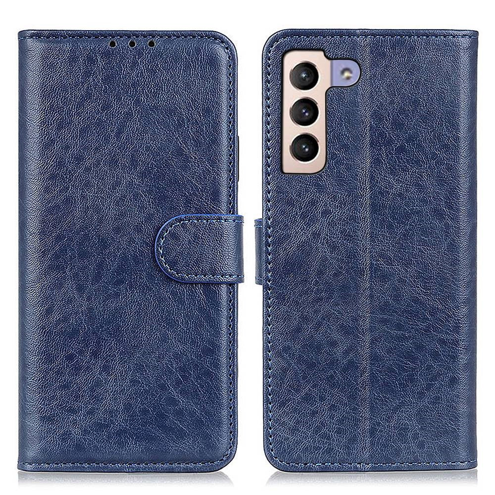 Samsung Galaxy S23+ Crazy Horse-struktureret PU-læderpung med magnetisk lukning og stativ
