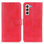 Samsung Galaxy S23+ Crazy Horse-struktureret PU-læderpung med magnetisk lukning og stativ