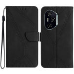 For Honor 400 Pro 5G (Global) Case Skin Touch Lines Imprinted PU Leather Flip Phone Cover