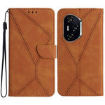For Honor 400 Pro 5G (Global) Case Skin Touch Lines Imprinted PU Leather Flip Phone Cover