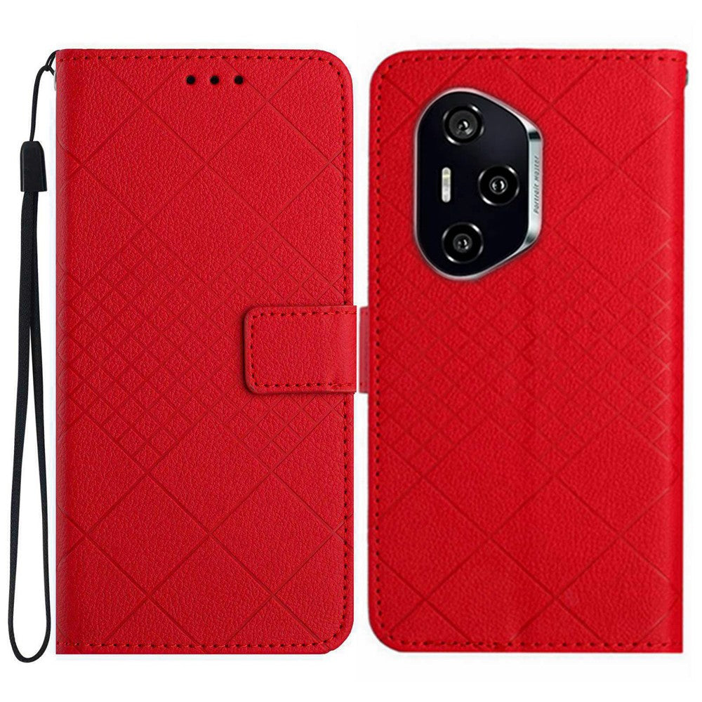 For Honor 400 Pro 5G (Global) Case Wallet Imprint PU Leather Flip Folio Phone Cover