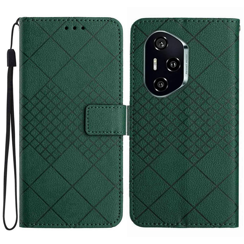 For Honor 400 Pro 5G (Global) Case Wallet Imprint PU Leather Flip Folio Phone Cover