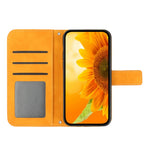 For Oppo Reno14 Pro 5G (Global) Case Sunflower Imprint Leather Wallet Phone Cover with Wrist Strap