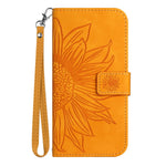For Oppo Reno14 Pro 5G (Global) Case Sunflower Imprint Leather Wallet Phone Cover with Wrist Strap