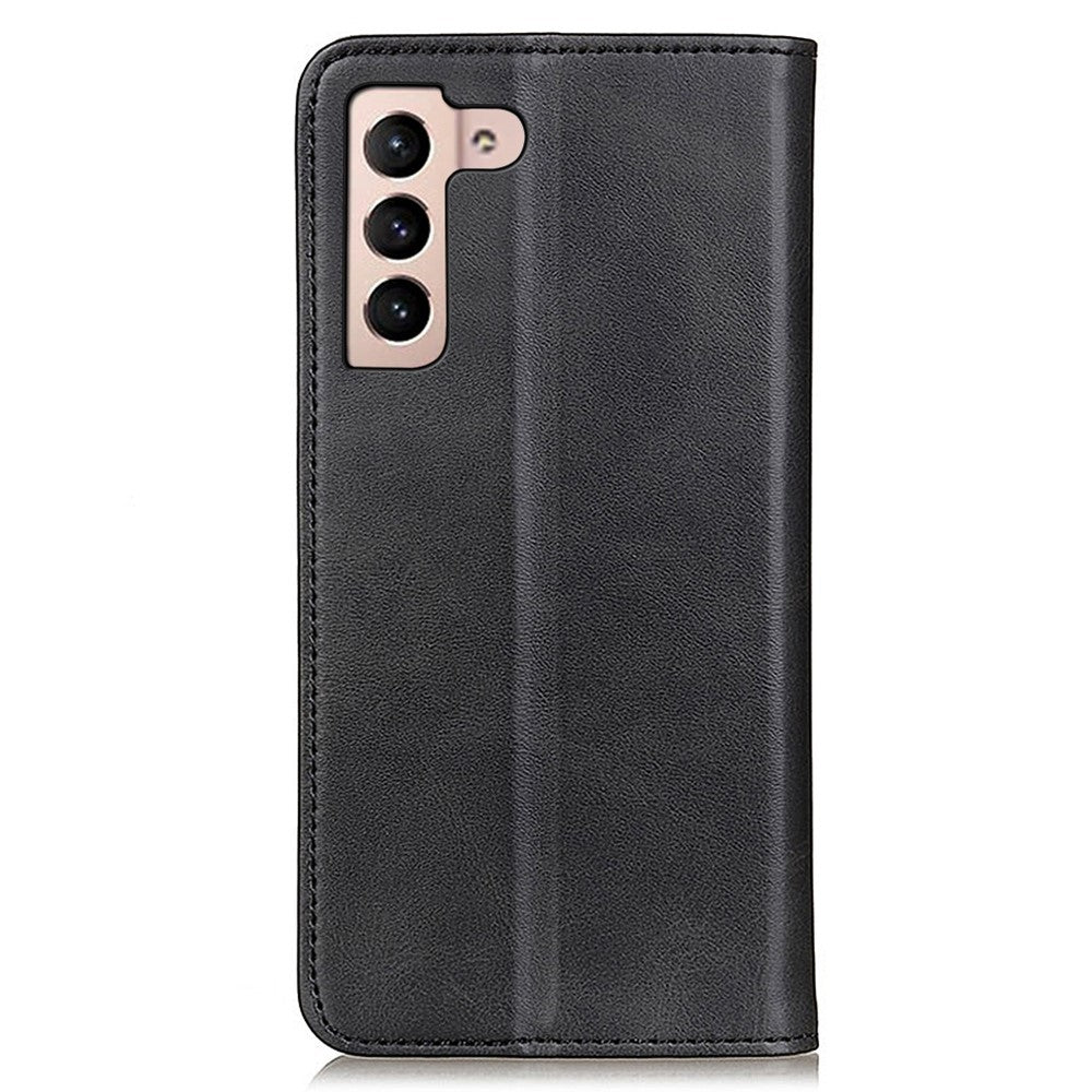 For Samsung Galaxy S23 Magnetic Auto Closing Phone Stand Case Cowhide Texture Split Leather Drop-proof Cover with Wallet