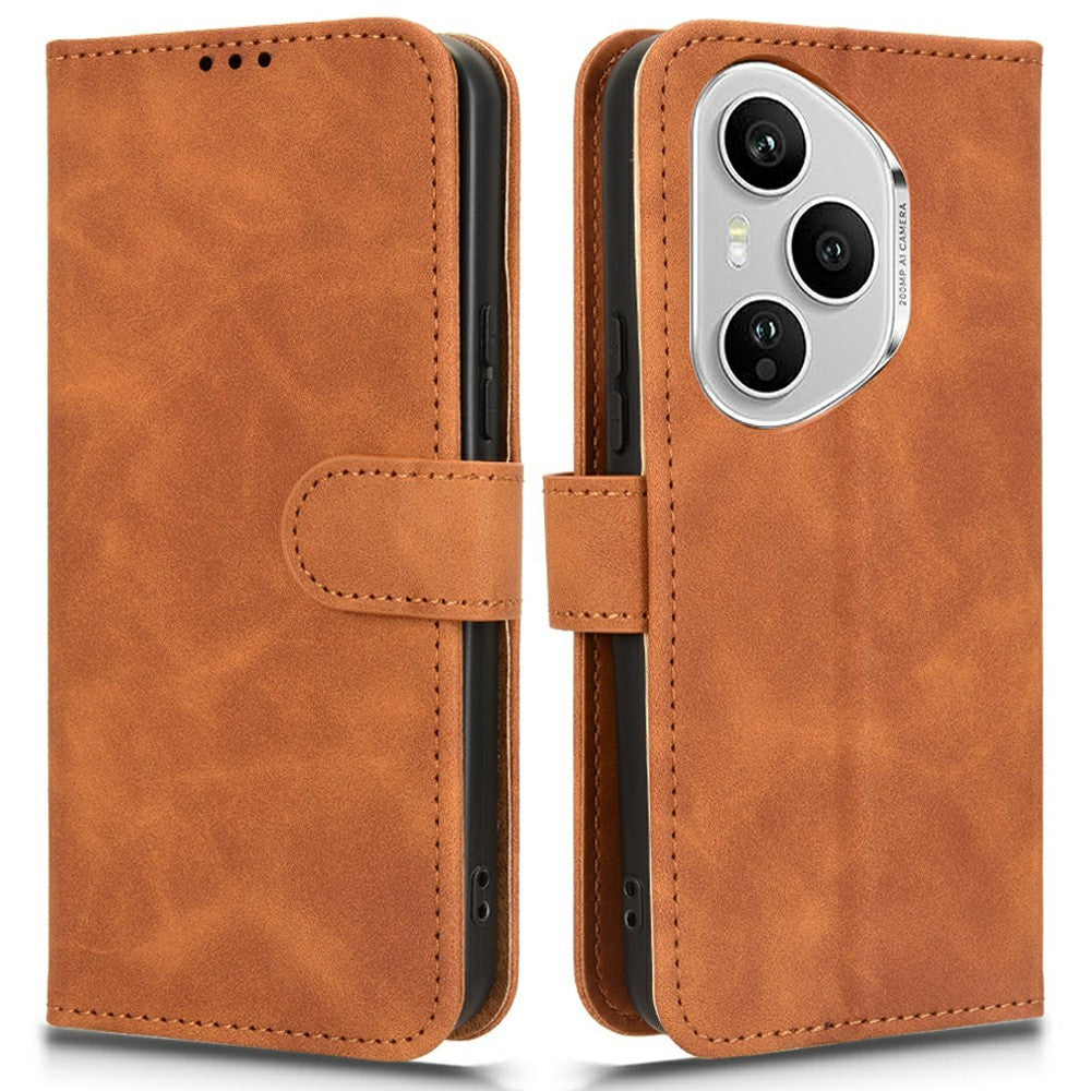 For Honor 400 Pro 5G (Global) Leather Case Skin Feel Anti Drop Wallet Flip Phone Cover