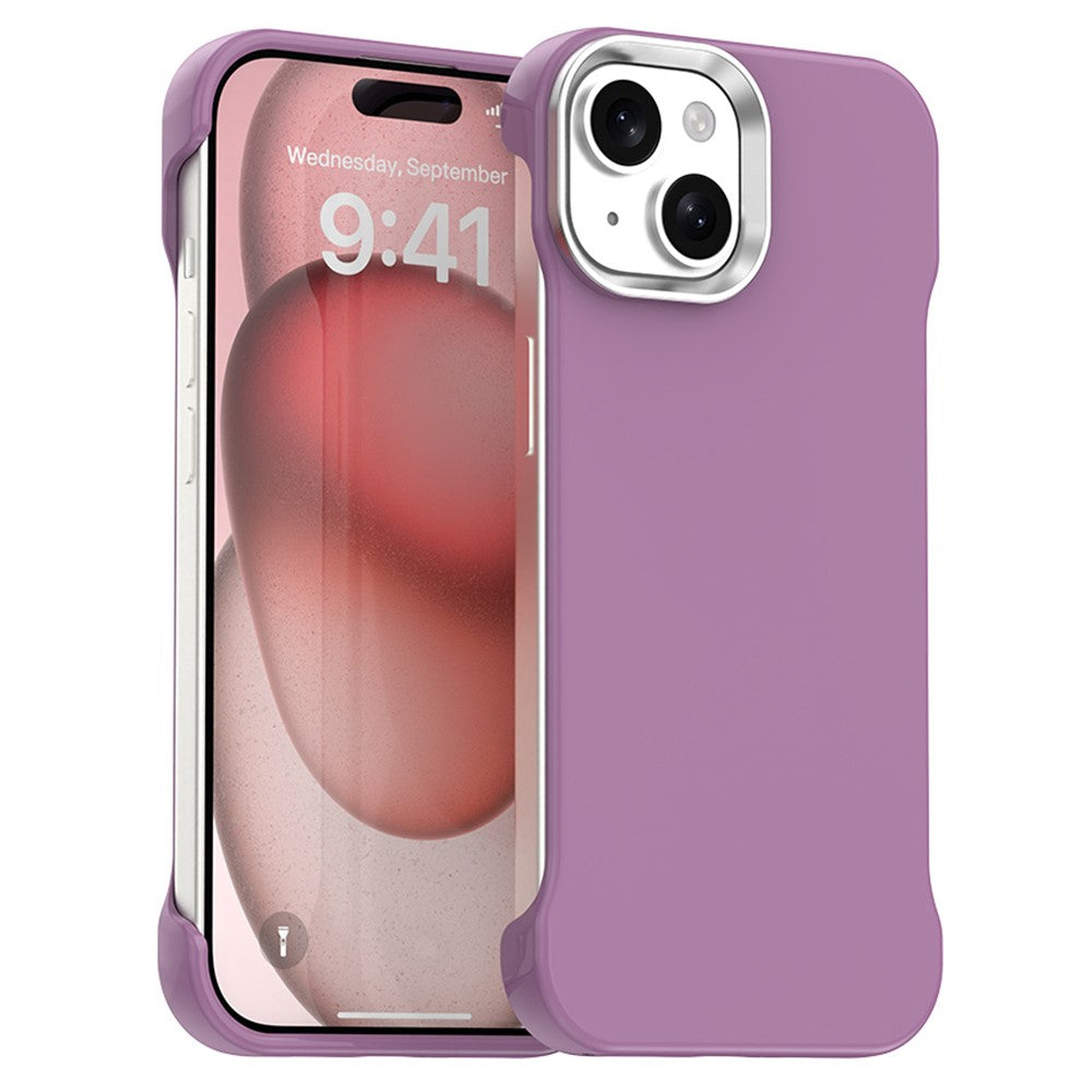 For iPhone 15 Plus / 14 Plus Case Frameless Ultra Thin TPU + PET Phone Cover Reinforced Corners