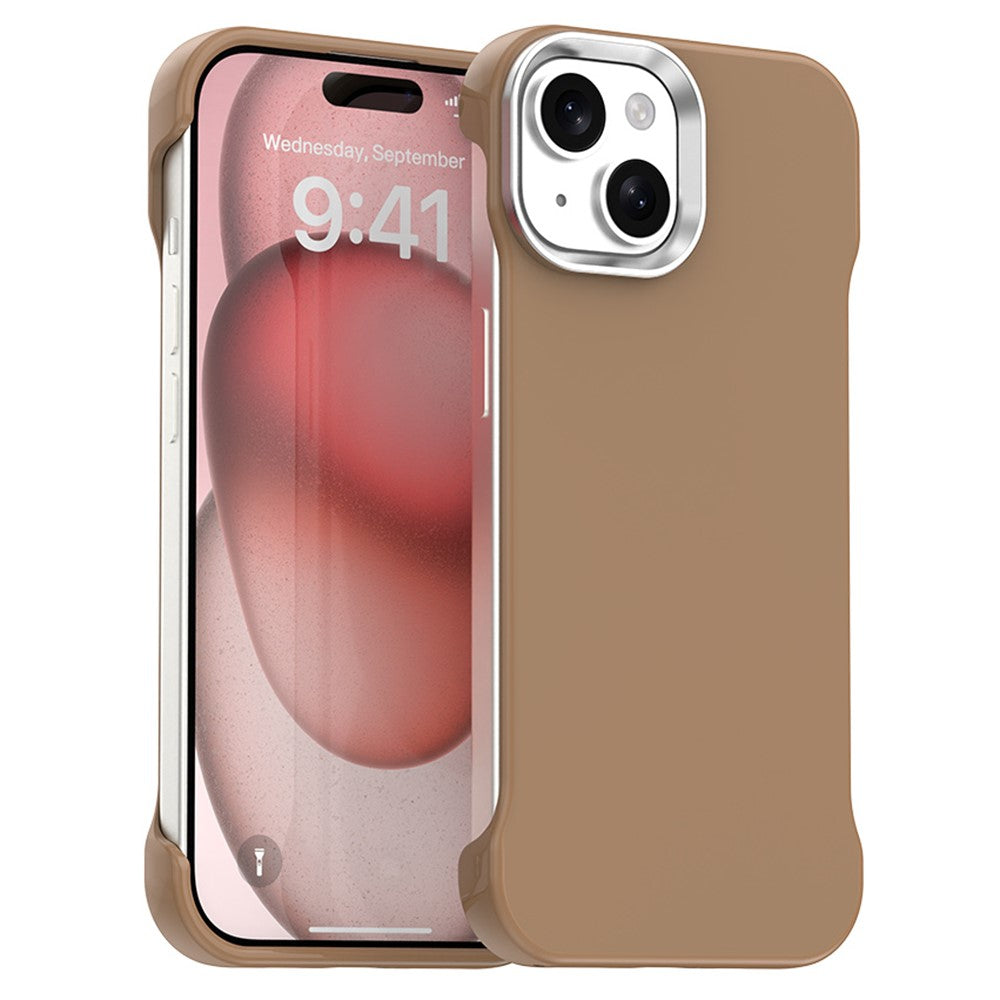 For iPhone 15 Plus / 14 Plus Case Frameless Ultra Thin TPU + PET Phone Cover Reinforced Corners