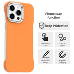 Til iPhone 15 Pro Max cover, rammeløst, ultratyndt TPU + PET-telefoncover med forstærkede hjørner