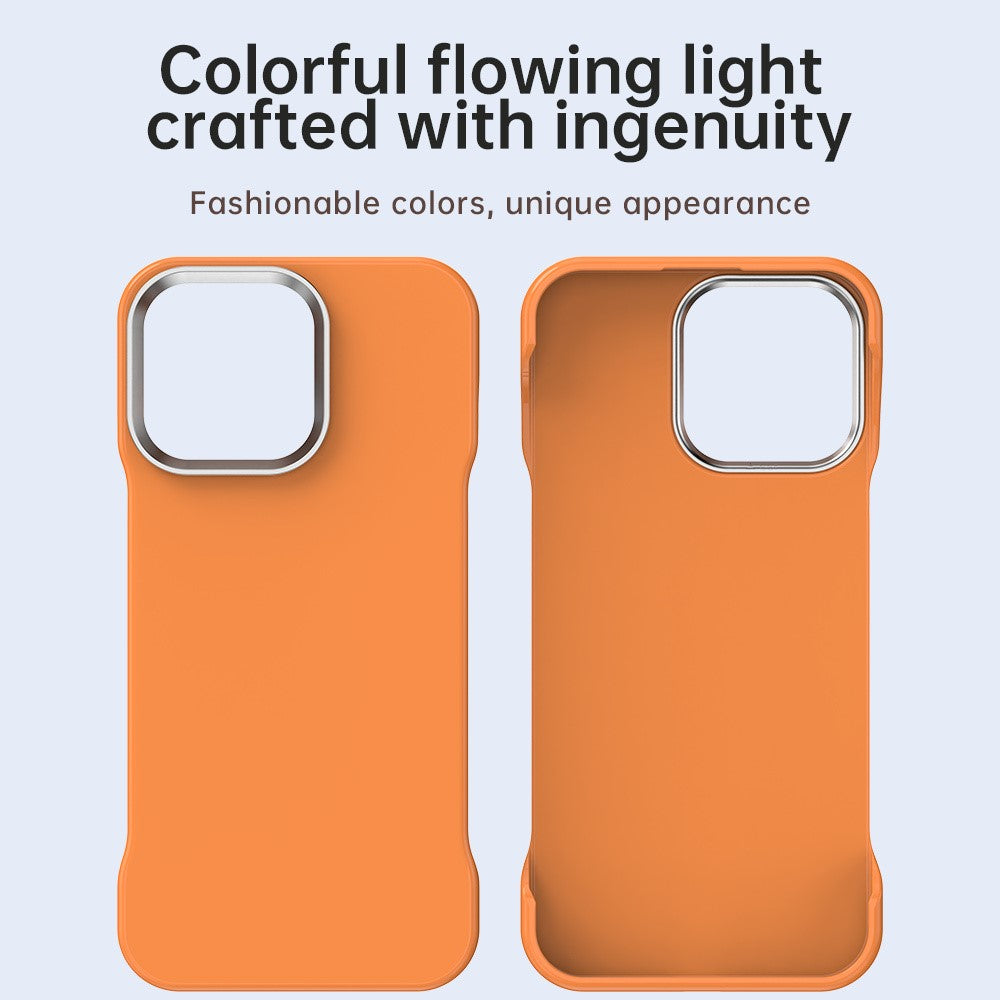 Til iPhone 15 Pro Max cover, rammeløst, ultratyndt TPU + PET-telefoncover med forstærkede hjørner