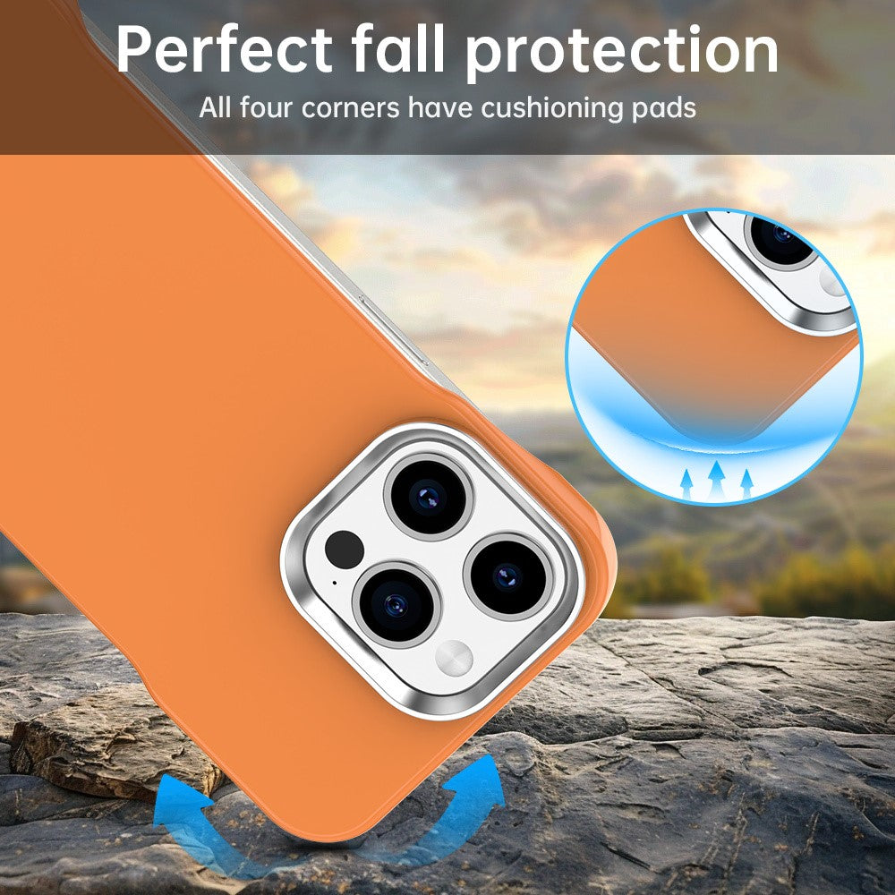 Til iPhone 15 Pro Max cover, rammeløst, ultratyndt TPU + PET-telefoncover med forstærkede hjørner