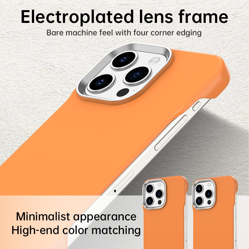 Til iPhone 15 Pro Max cover, rammeløst, ultratyndt TPU + PET-telefoncover med forstærkede hjørner