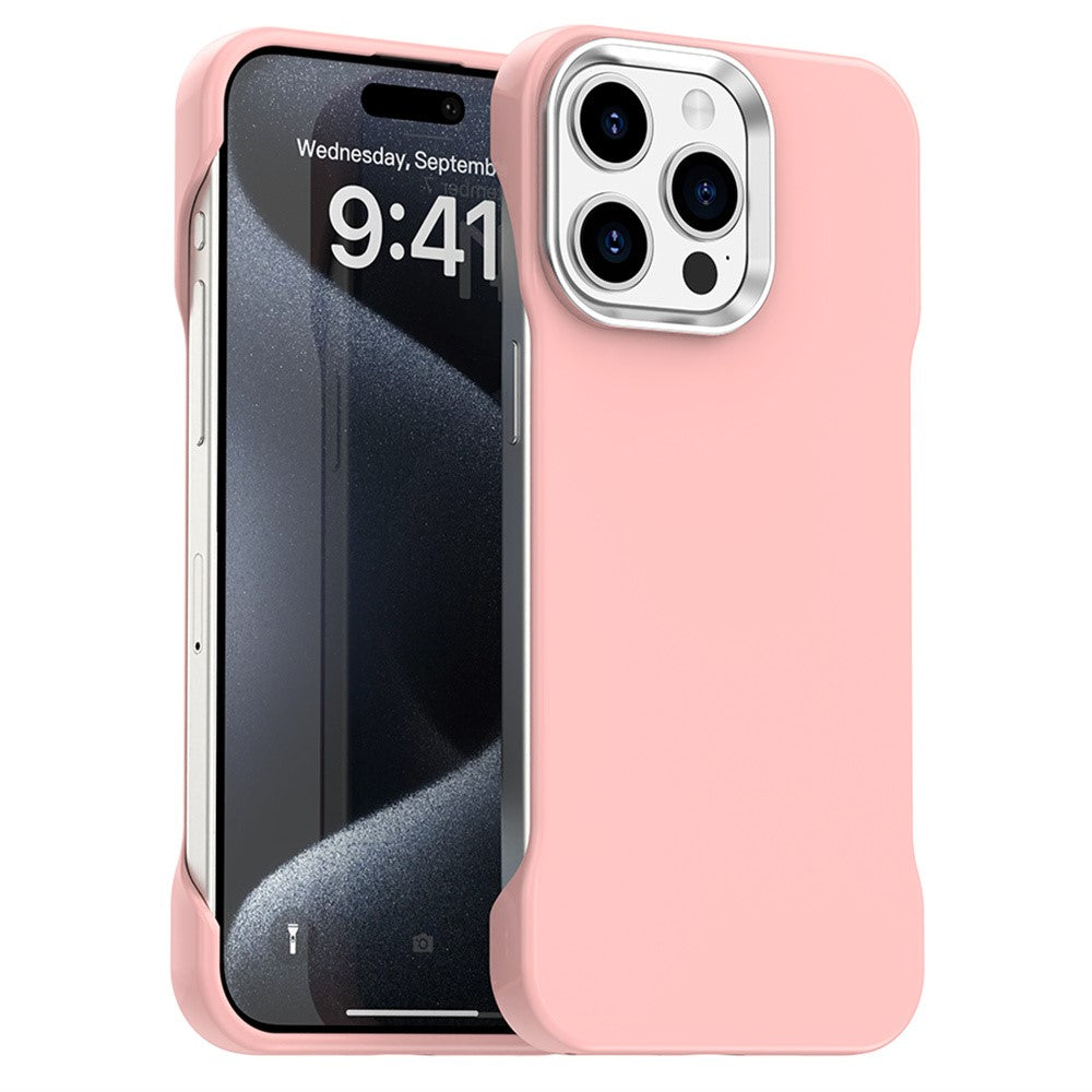 Til iPhone 15 Pro Max cover, rammeløst, ultratyndt TPU + PET-telefoncover med forstærkede hjørner