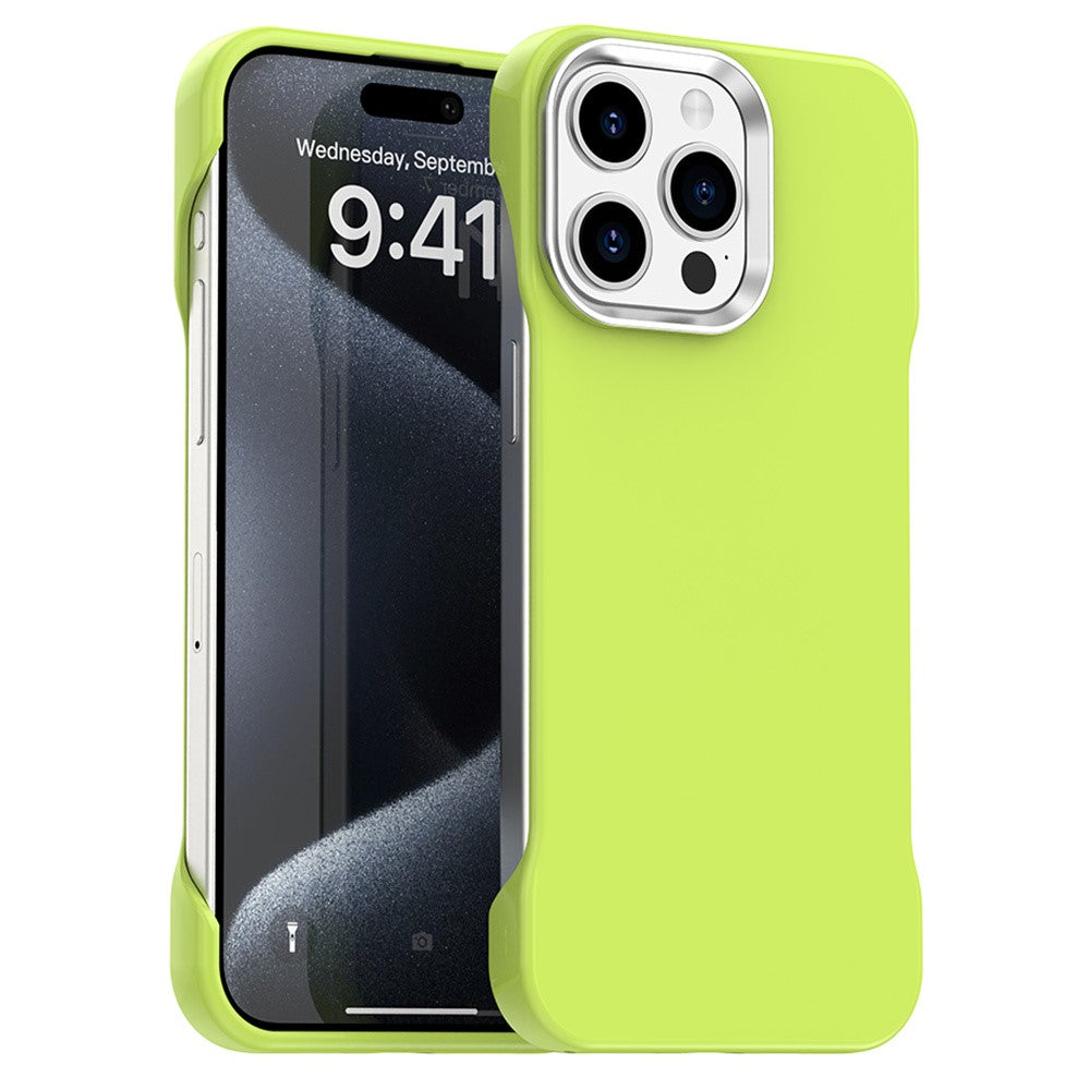 Til iPhone 15 Pro Max cover, rammeløst, ultratyndt TPU + PET-telefoncover med forstærkede hjørner