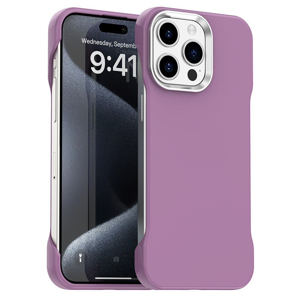 Til iPhone 15 Pro Max cover, rammeløst, ultratyndt TPU + PET-telefoncover med forstærkede hjørner