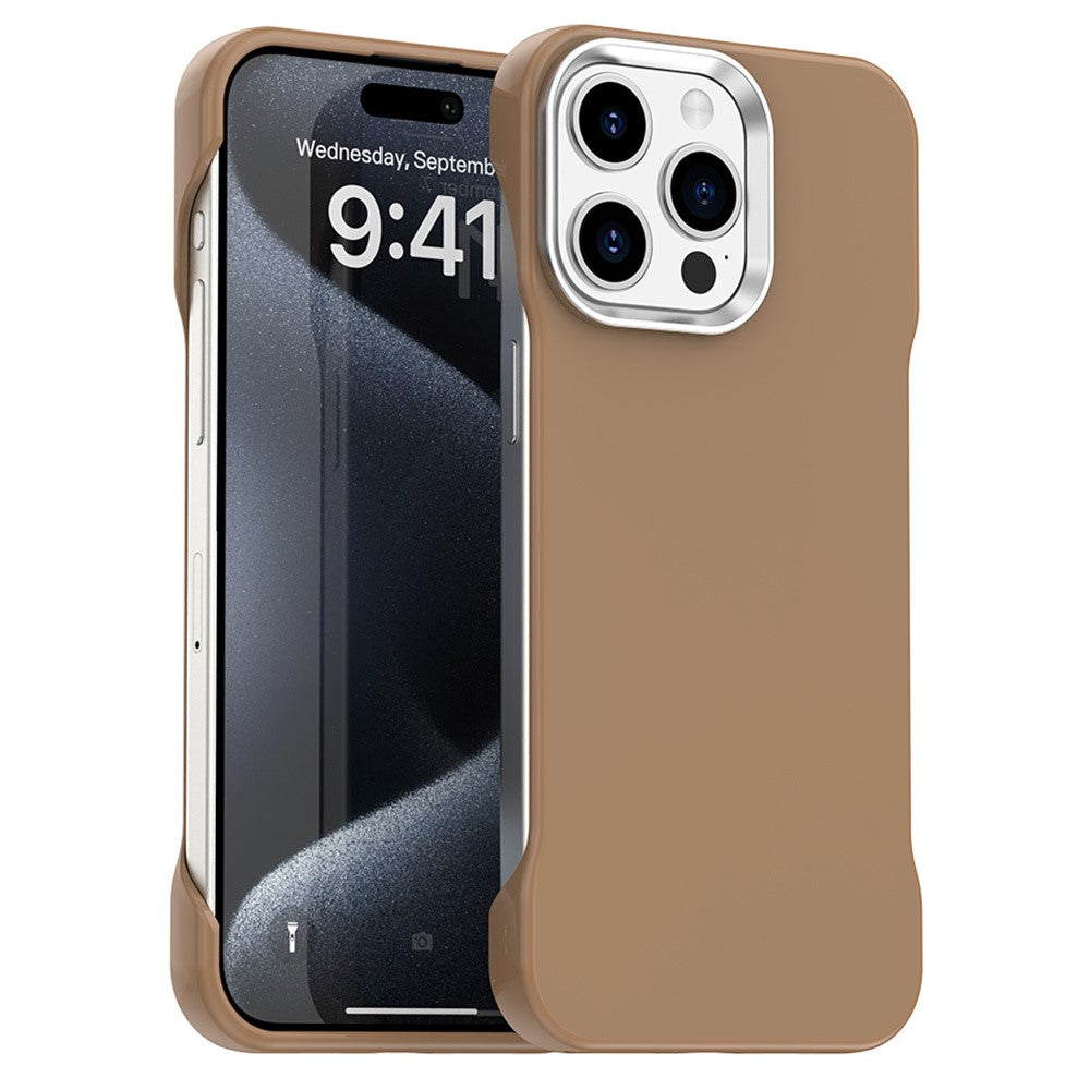 Til iPhone 15 Pro Max cover, rammeløst, ultratyndt TPU + PET-telefoncover med forstærkede hjørner