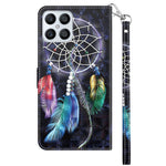 For Honor X8 4G 4G PU Leather 3D Pattern Printing Anti-drop Case Magnetic Clasp Phone Stand Wallet Cover with Strap
