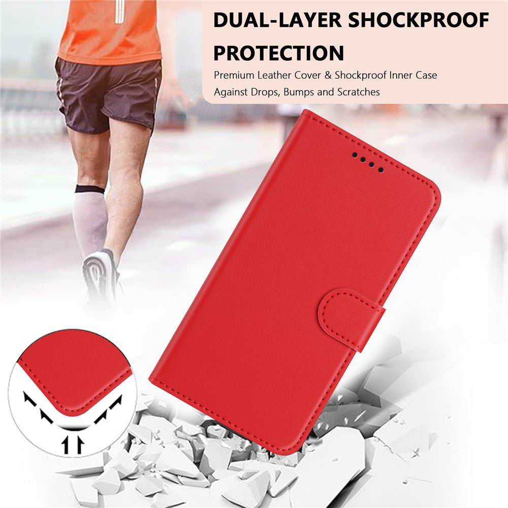 For OnePlus Nord 4 Leather Case Wallet Stand Solid Color Anti Drop Phone Cover
