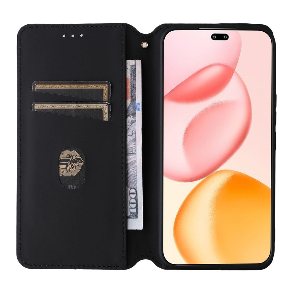 For Honor 400 Pro 5G (Global) Case Wallet Rhombus Imprinted Leather Phone Cover