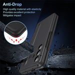 For Samsung Galaxy Z Fold7 5G Case Kickstand PC Phone Back Cover with Stylus and Tempered Glass Film
