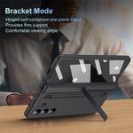 For Samsung Galaxy Z Fold7 5G Case Kickstand PC Phone Back Cover with Stylus and Tempered Glass Film