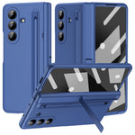 For Samsung Galaxy Z Fold7 5G Case Kickstand PC Phone Back Cover with Stylus and Tempered Glass Film