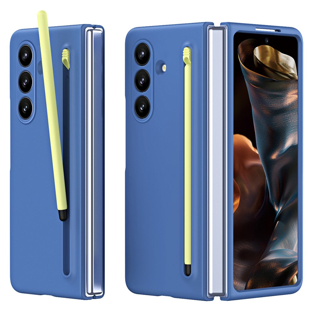 Til Samsung Galaxy Z Fold7 5G telefoncover med hærdet glasfilm hårdt pc-bagcover med stylus