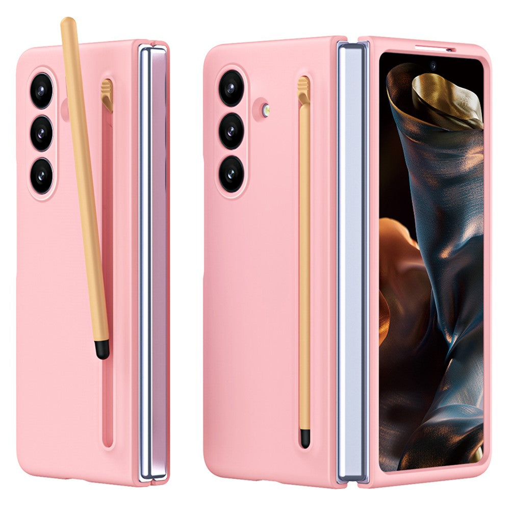 Til Samsung Galaxy Z Fold7 5G telefoncover med hærdet glasfilm hårdt pc-bagcover med stylus