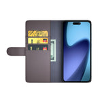 For iPhone 17 Case Genuine Split Leather Phone Cover with Wallet Stand