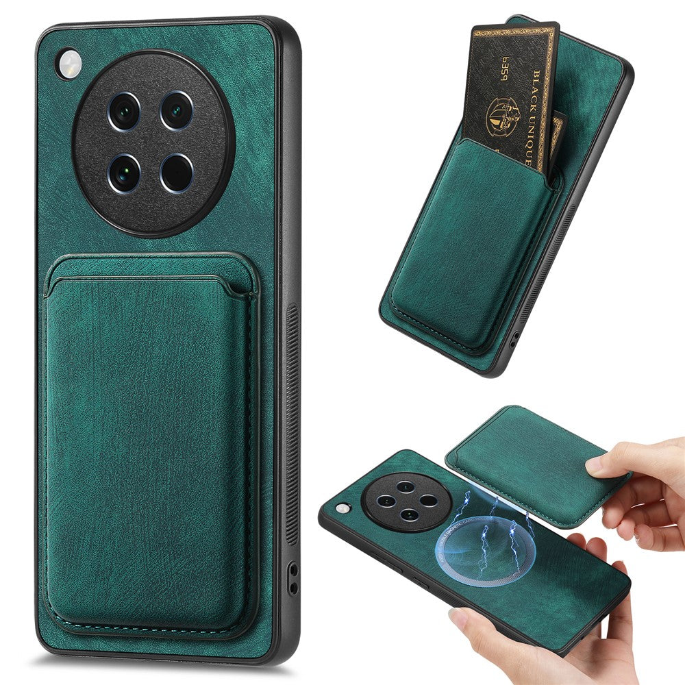 For Oppo Find X8s 5G Magnetic Case Leather Back Cover with Detachable Card Holder