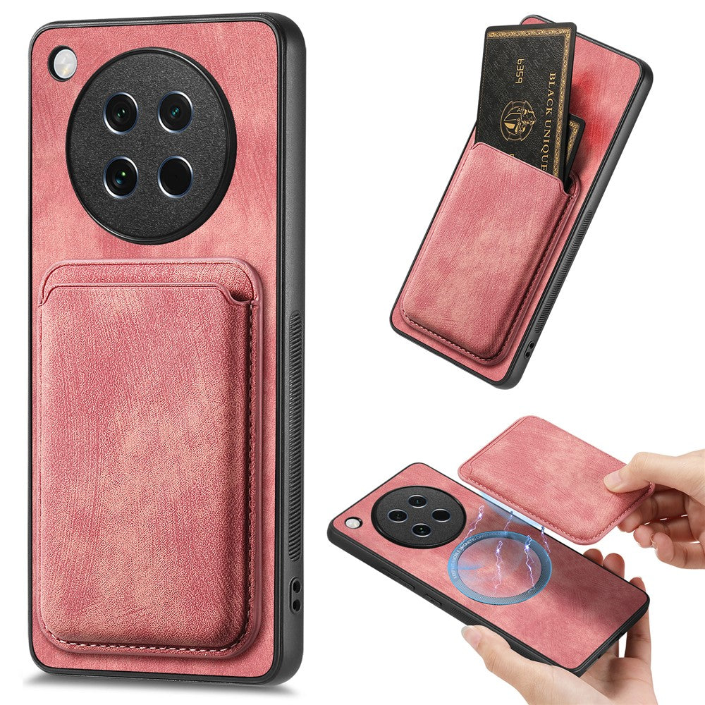 For Oppo Find X8s 5G Magnetic Case Leather Back Cover with Detachable Card Holder