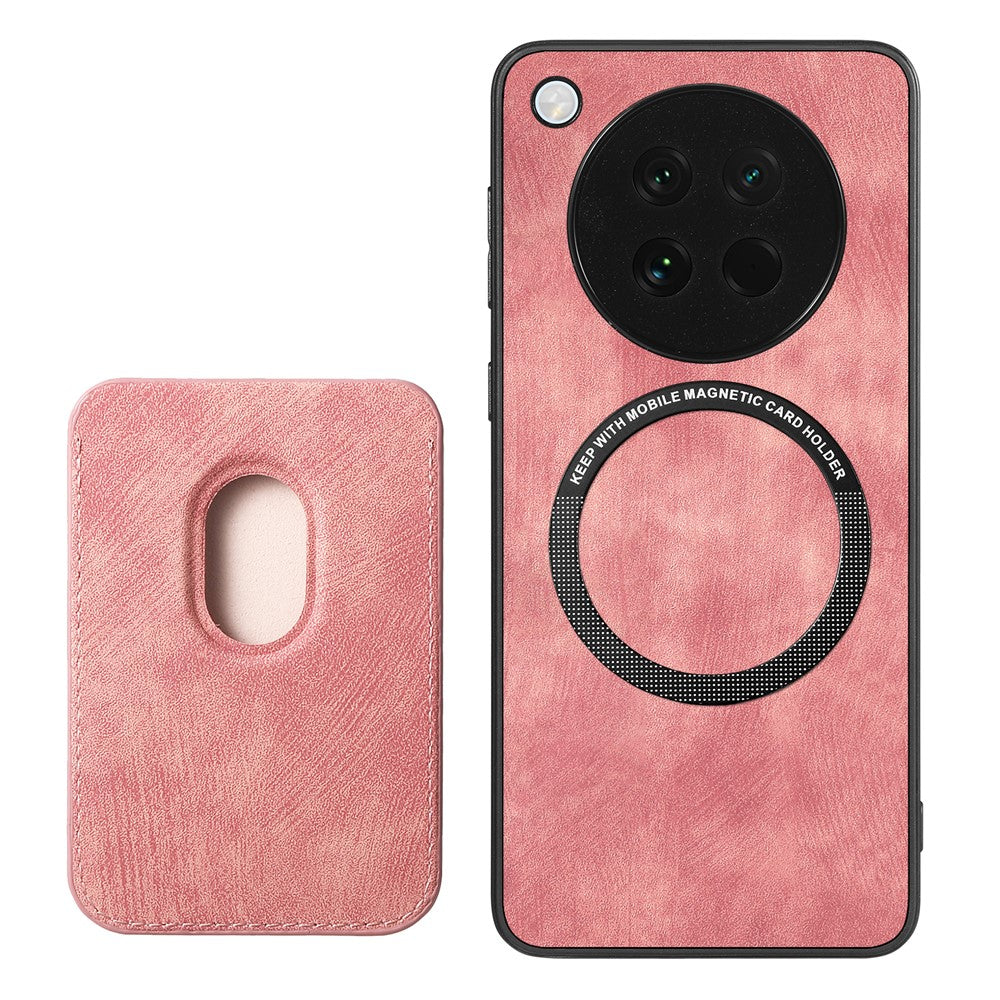 For Oppo Find X8s 5G Magnetic Case Leather Back Cover with Detachable Card Holder