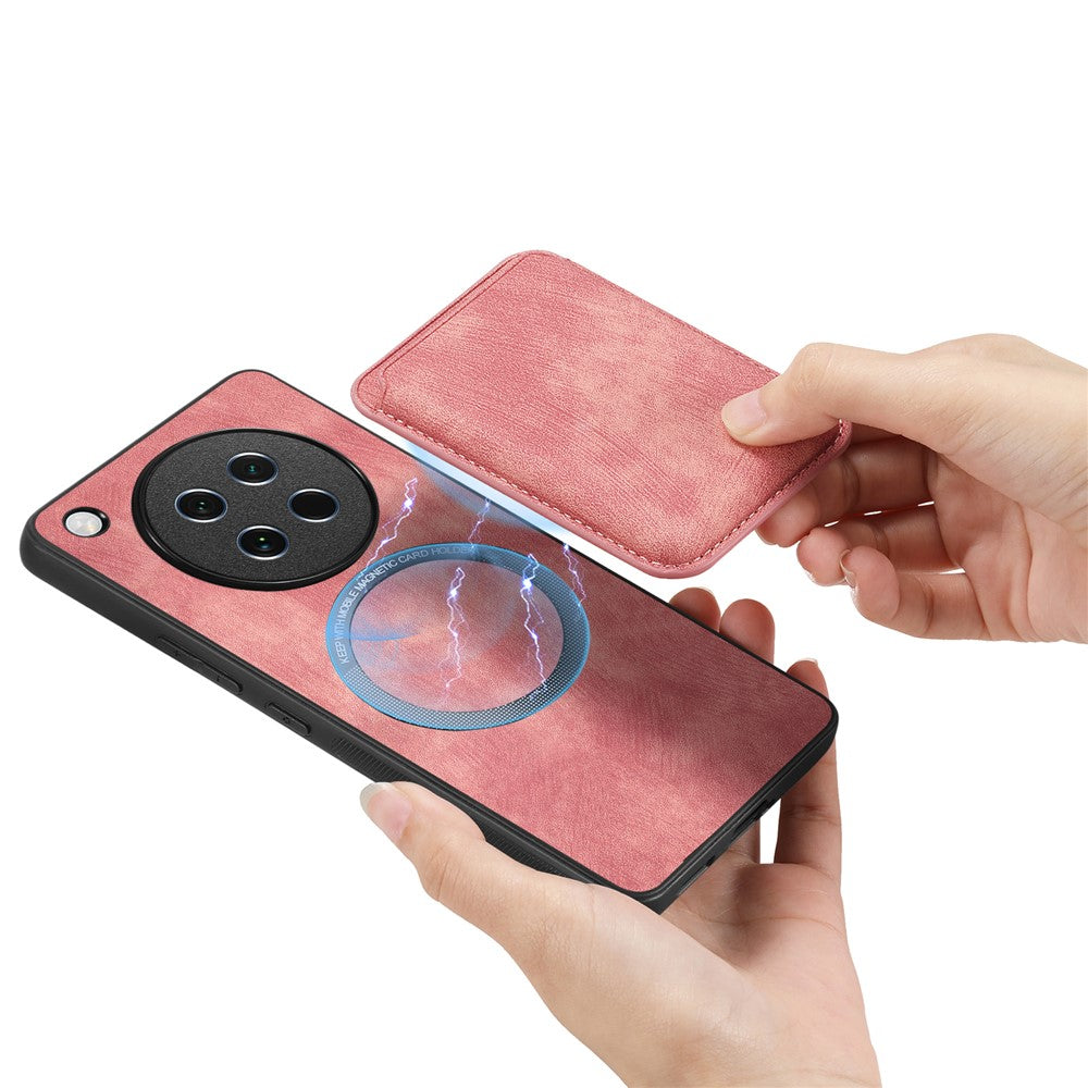 For Oppo Find X8s 5G Magnetic Case Leather Back Cover with Detachable Card Holder