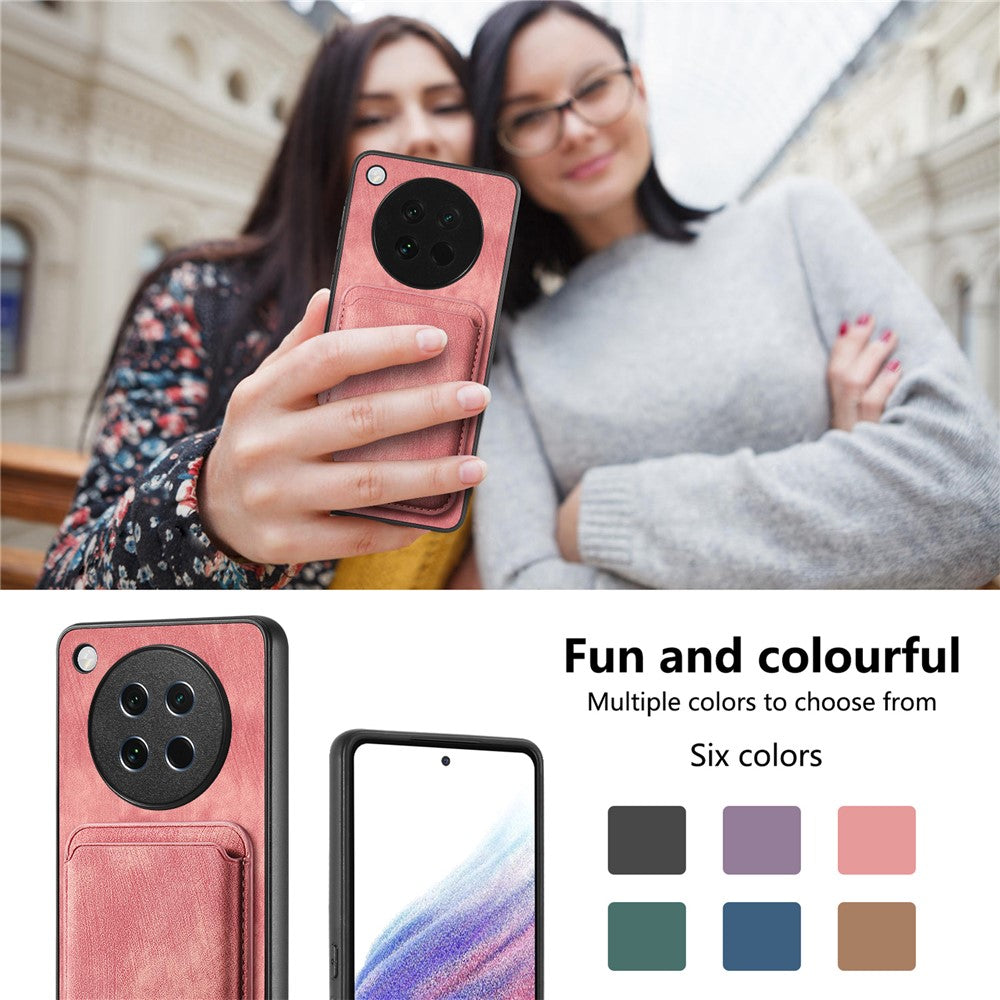 For Oppo Find X8s 5G Magnetic Case Leather Back Cover with Detachable Card Holder
