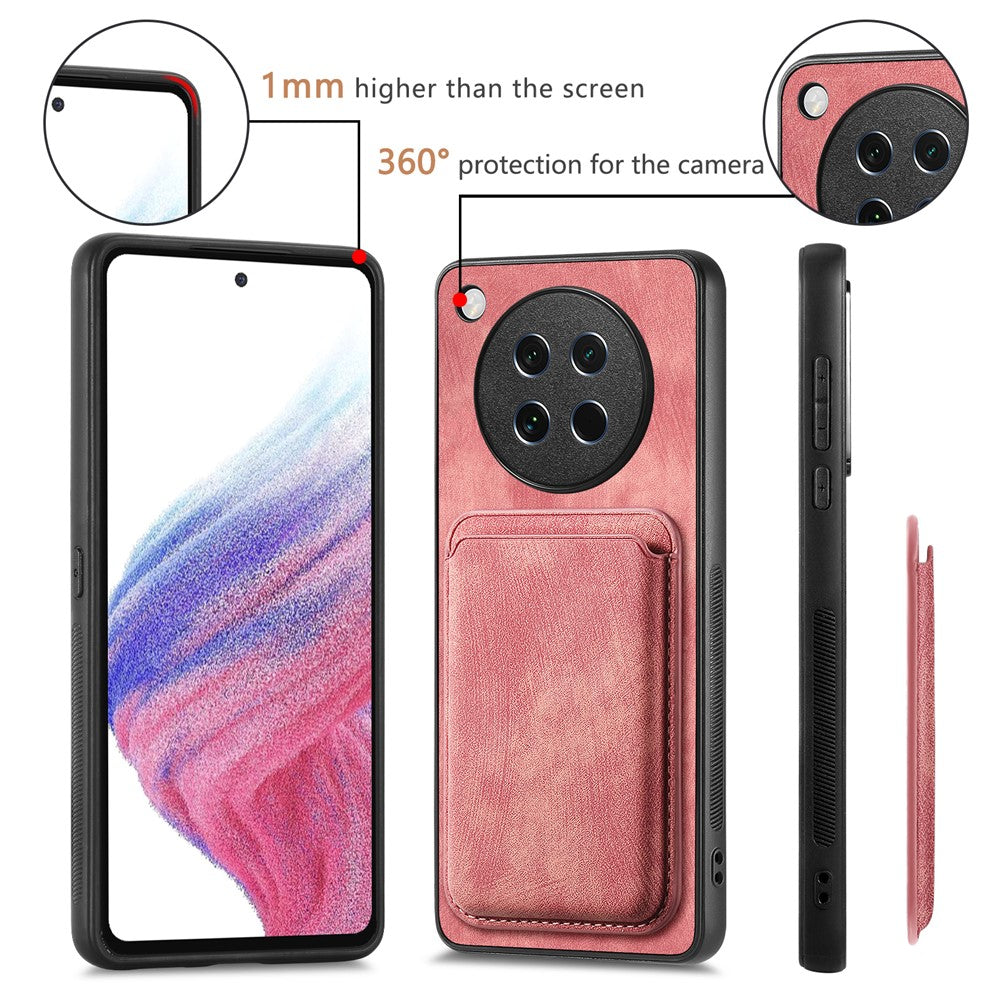 For Oppo Find X8s 5G Magnetic Case Leather Back Cover with Detachable Card Holder