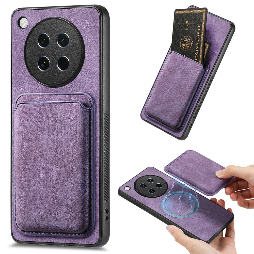 For Oppo Find X8s 5G Magnetic Case Leather Back Cover with Detachable Card Holder