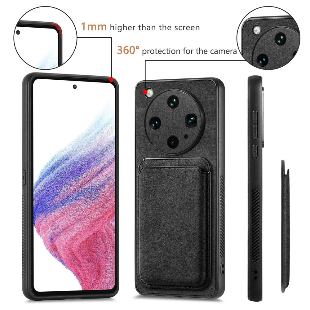 For Oppo Find X8 Ultra 5G Magnetic Case Leather Back Cover with Detachable Card Holder