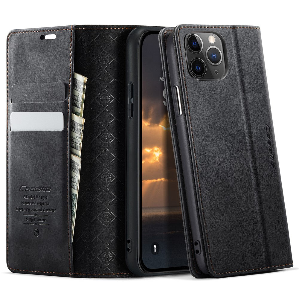 CASEME For iPhone 11 Pro Case  033 Series RFID Blocking Wallet Stand Calf Texture Leather Phone Cover