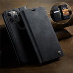 CASEME For iPhone 11 Pro Case  033 Series RFID Blocking Wallet Stand Calf Texture Leather Phone Cover