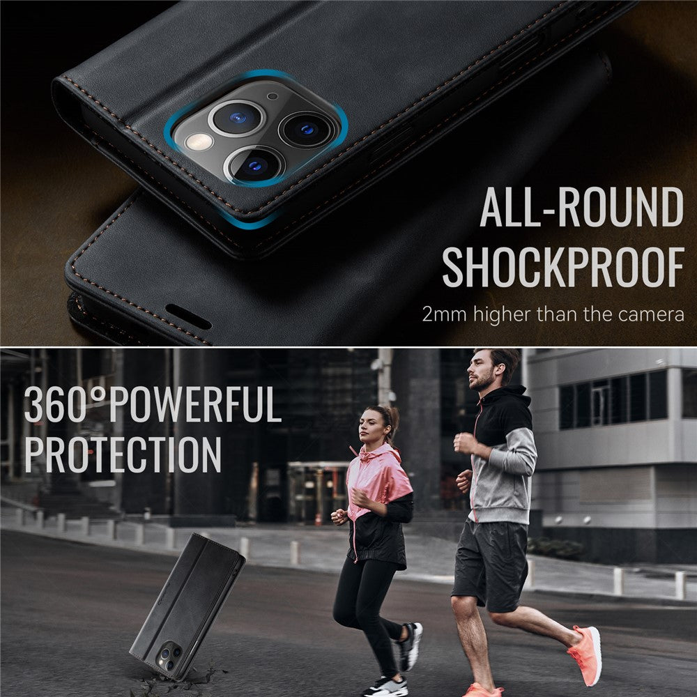 CASEME For iPhone 11 Pro Case  033 Series RFID Blocking Wallet Stand Calf Texture Leather Phone Cover