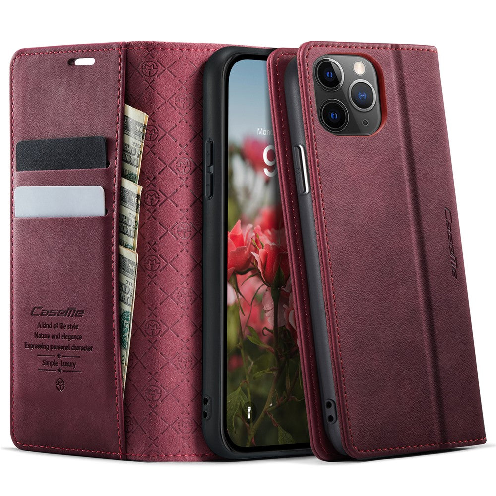 CASEME For iPhone 11 Pro Case  033 Series RFID Blocking Wallet Stand Calf Texture Leather Phone Cover