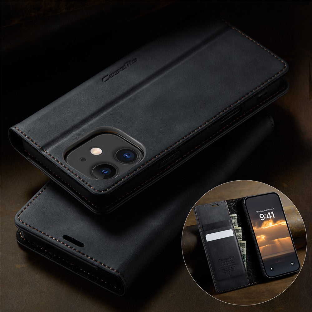 CASEME For iPhone 11 Case  033 Series RFID Blocking Wallet Stand Calf Texture Leather Phone Cover